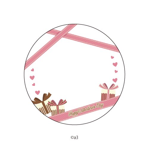 (Goods - Button Badge Cover) 65mm Badge Deco-Cover 78 - Valentine's Day