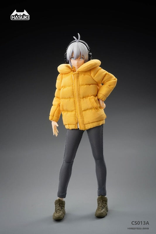 (Figure - Accessory) CS013A 1/12 Scale Articulated Figure Costume Down Jacket & Leggings Set (Yellow)