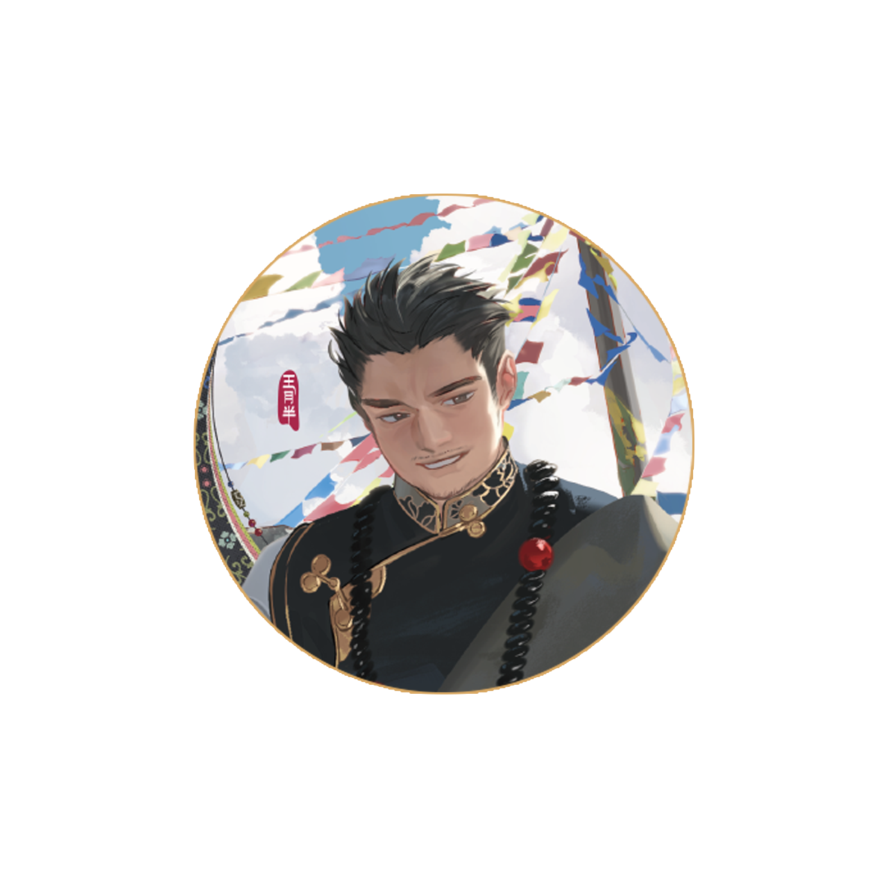 (Goods - Badge) The Lost Tomb (Daomu Biji) 2026 Fes Flowers On The Mount Series Button Badge Wang Yueban