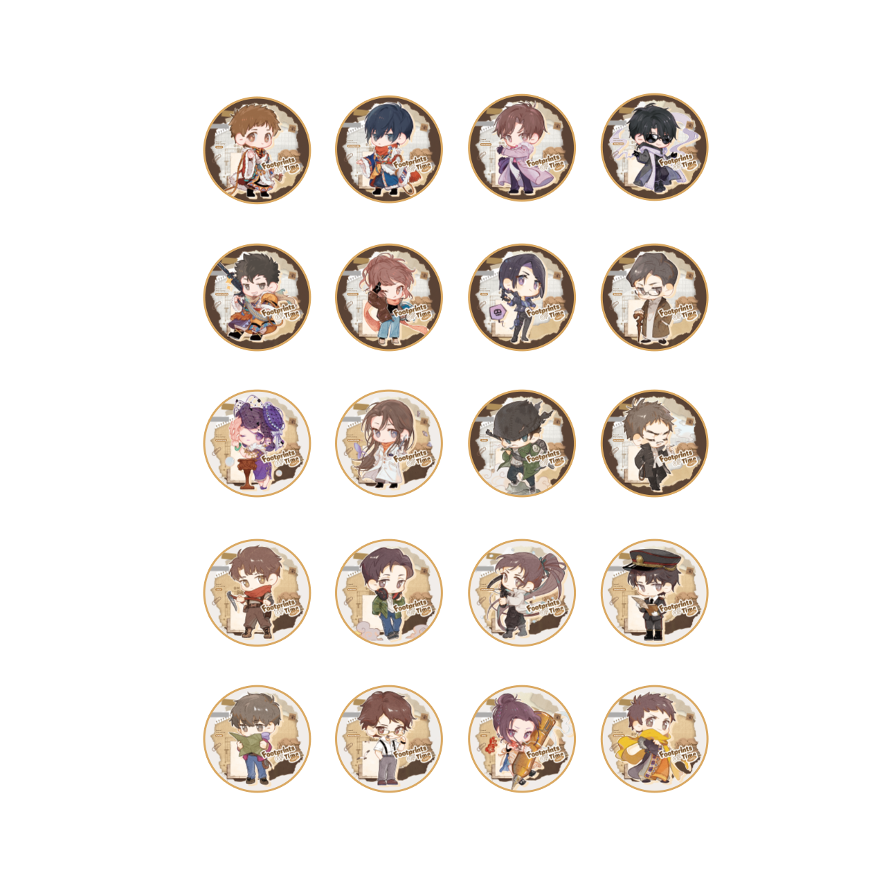 (1BOX=20)(Goods - Badge) The Lost Tomb (Daomu Biji) 2026 Fes Footprints of Time Series Trading Button Badge