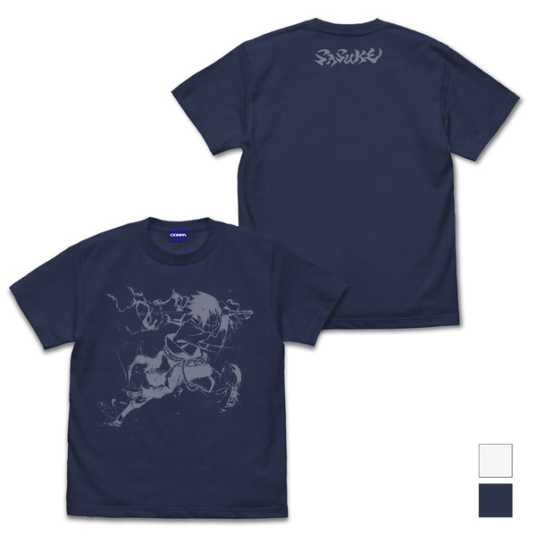 (Goods - Shirt) NARUTO Shippuden Sasuke T-Shirt Ink Painting Ver. - INDIGO