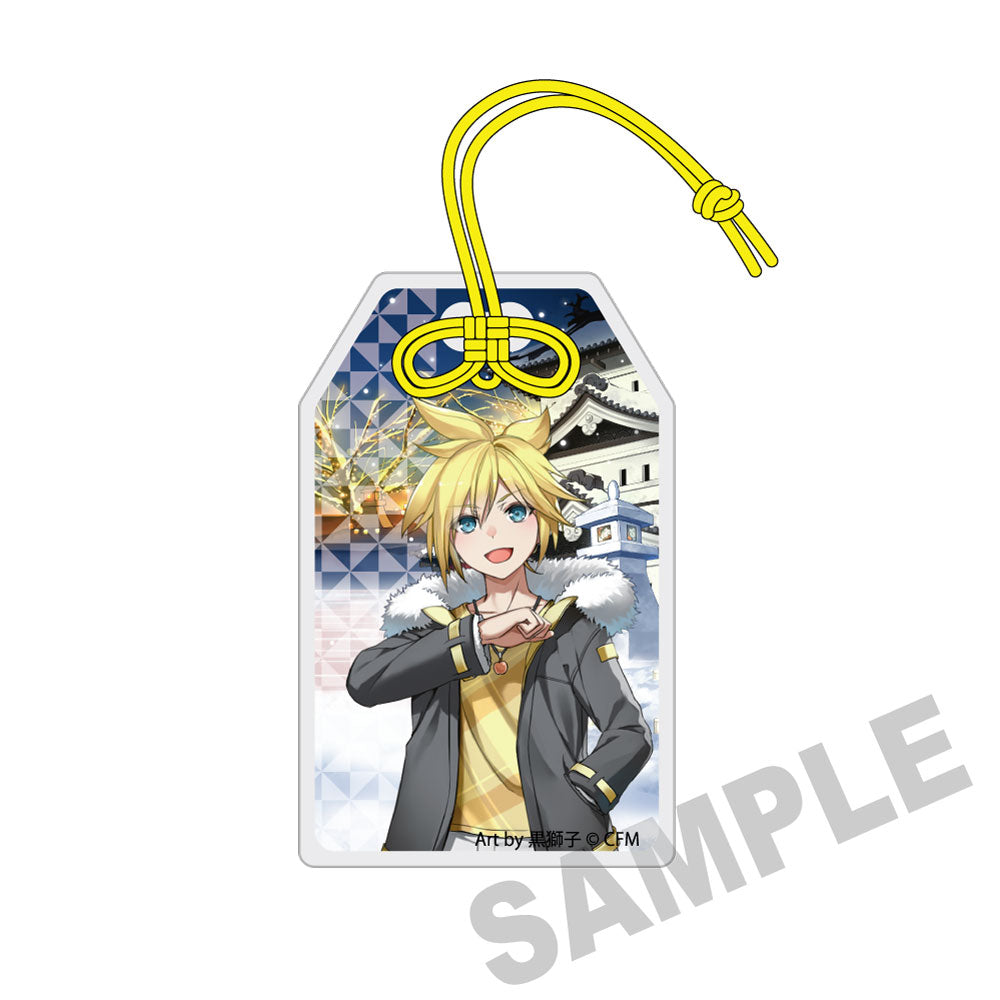 (Goods - Tag) Snow Miku x Hirohako Charm-shaped Acrylic Tag Hirosaki Kagamine Len - Art by Kurojishi