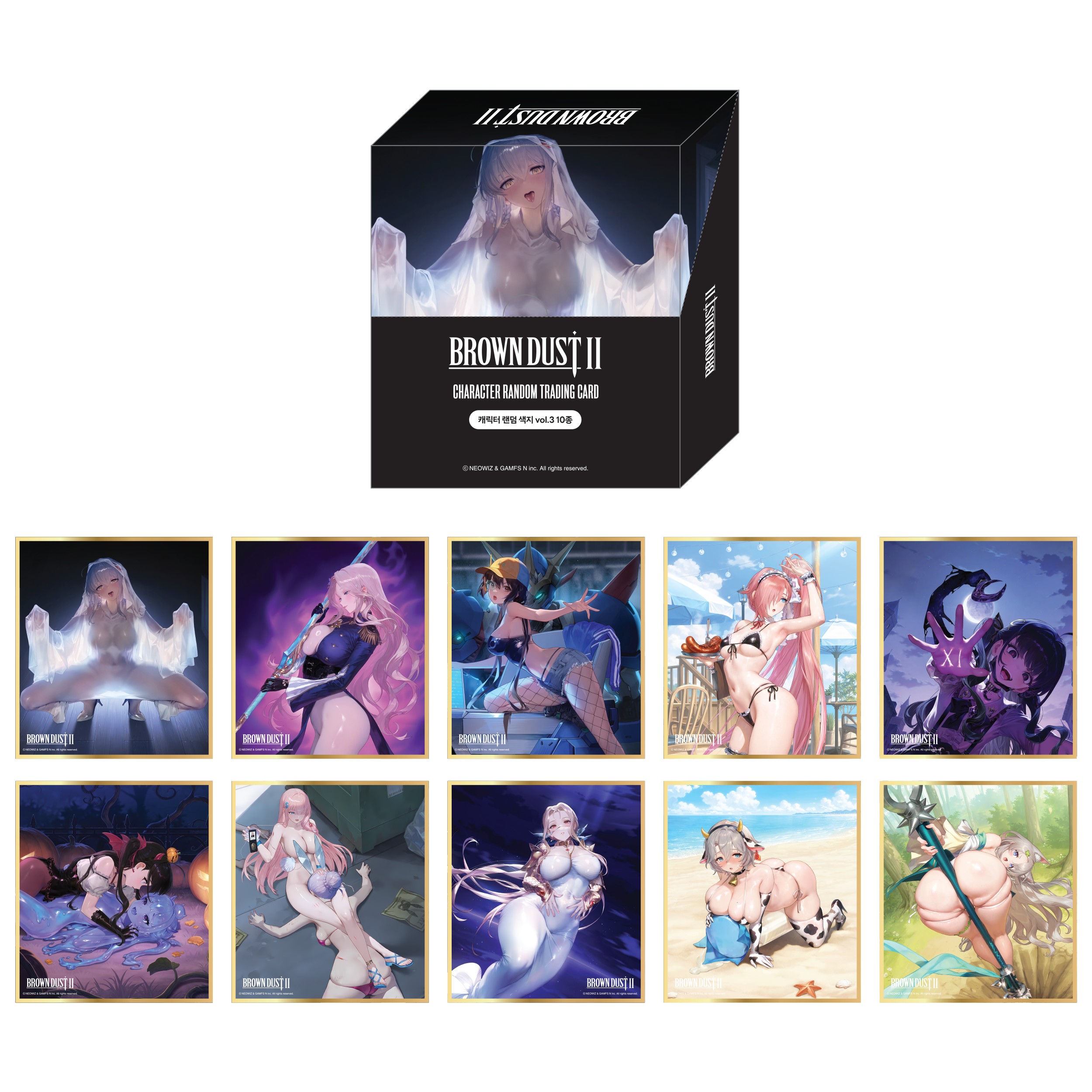 (1BOX=10)(Goods - Card) BROWNDUST2 Character Random Card Vol.3