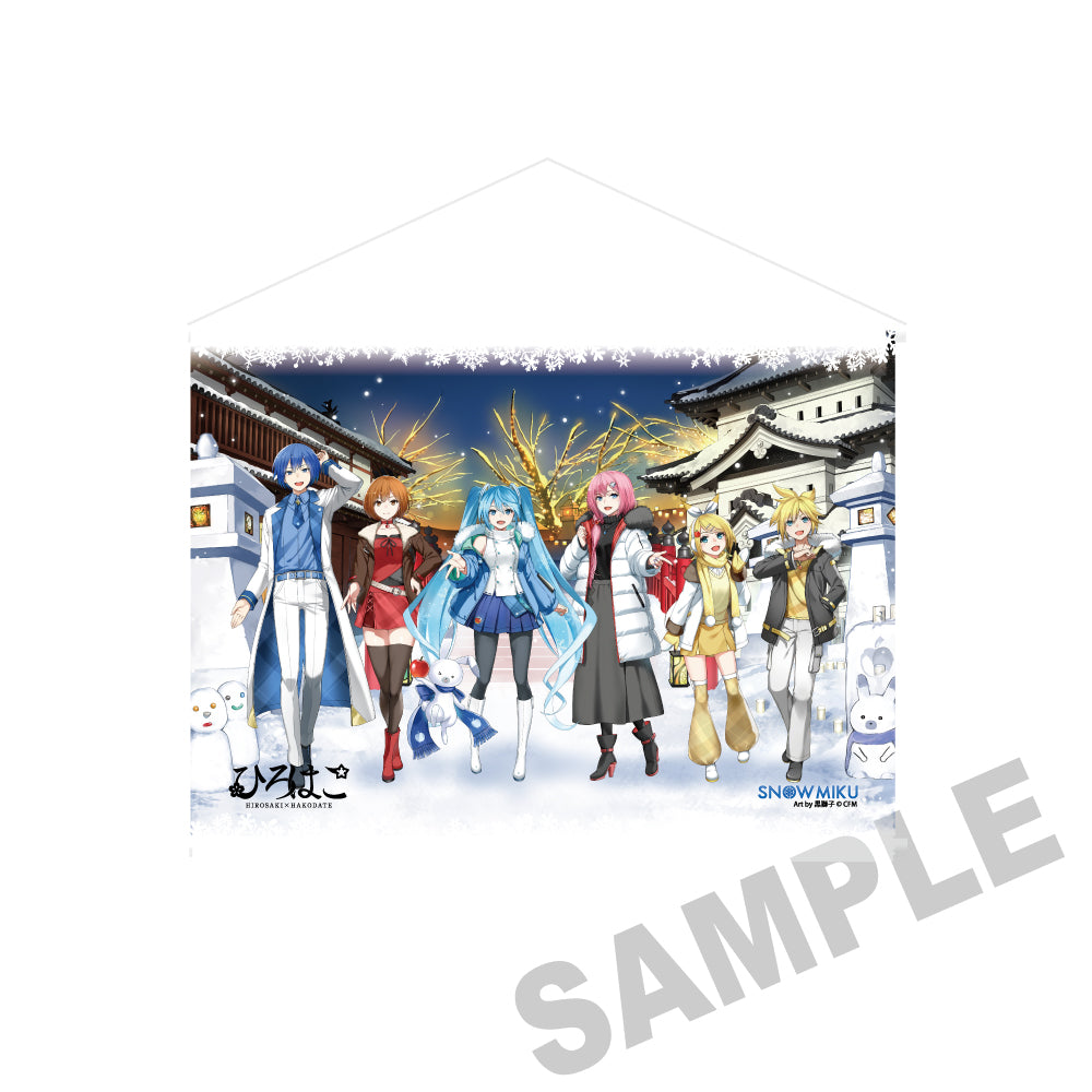 (Goods - Tapestry) Snow Miku x Hirohako Wide Tapestry Hirosaki - Art by Kurojishi