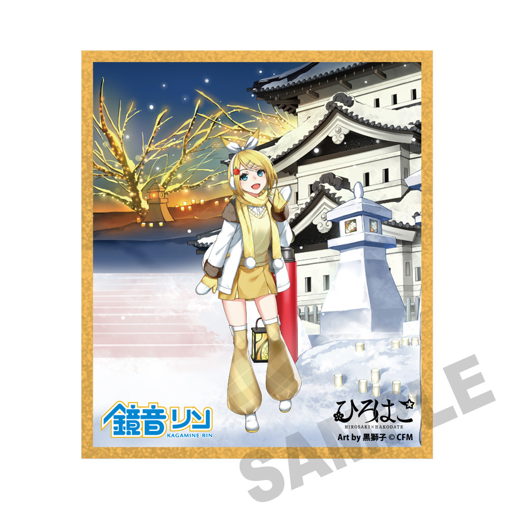 (Goods - Art) Snow Miku x Hirohako Acrylic Art Board Hirosaki Kagamine Rin - Art by Kurojishi