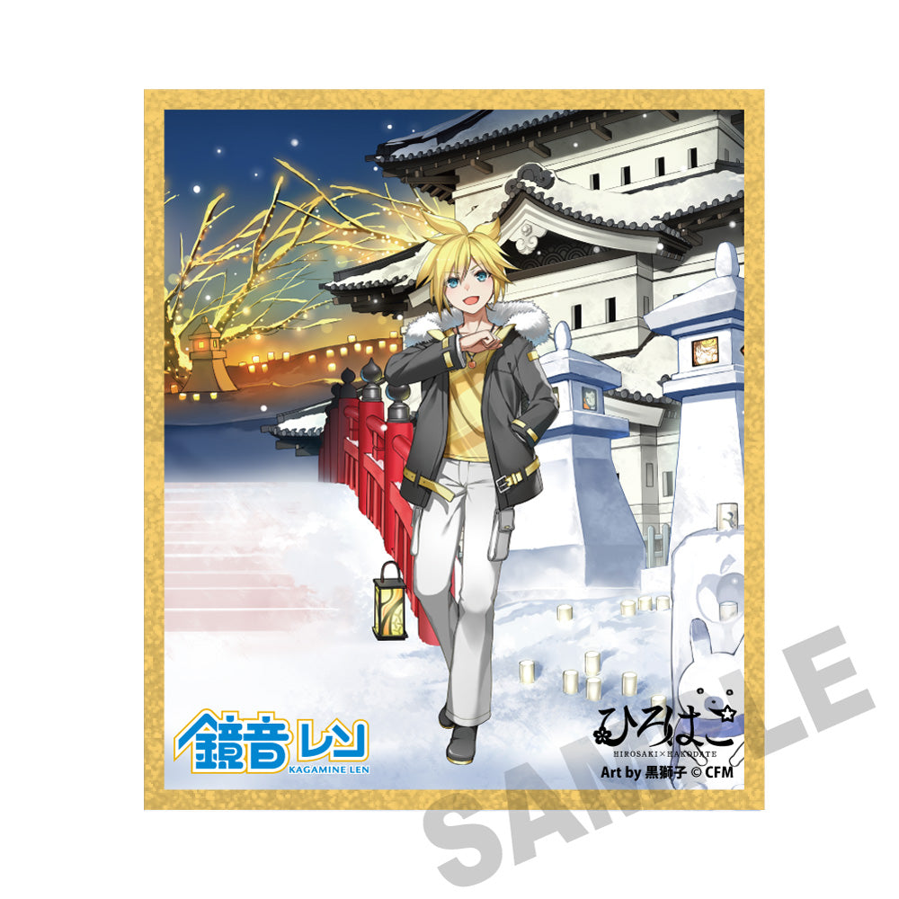 (Goods - Art) Snow Miku x Hirohako Acrylic Art Board Hirosaki Kagamine Len - Art by Kurojishi