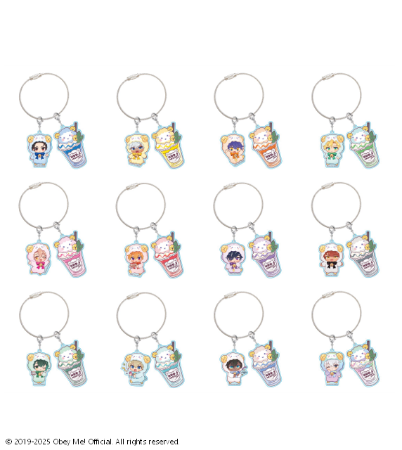 [※Blind](Goods - Charm) Obey Me! x CharaDri!! BLANC 2025 Trading Acrylic Cable Charm (12 Types Total)