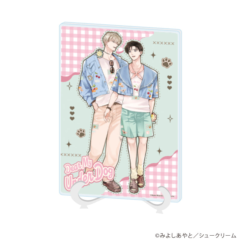 (Goods - Ornament) Dear My Underdog Acrylic Art Board (A5 Size)  01 Shinobu & Jin (Exclusive Art)