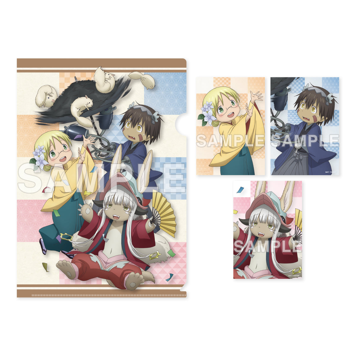 (Goods - Set)  Made in Abyss: Awakening Mystery Clear File & Photo-style Illustration Set Kimono ver.