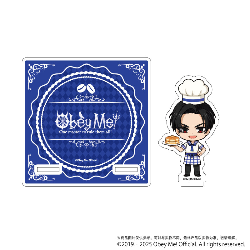(Goods - Coaster) Acrylic Coaster Stand Obey Me! 03 / Lucifer Cafe ver. (Chibi Art)