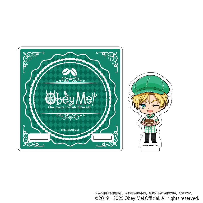 (Goods - Coaster) Acrylic Coaster Stand Obey Me! 06 / Satan Cafe ver. (Chibi Art)