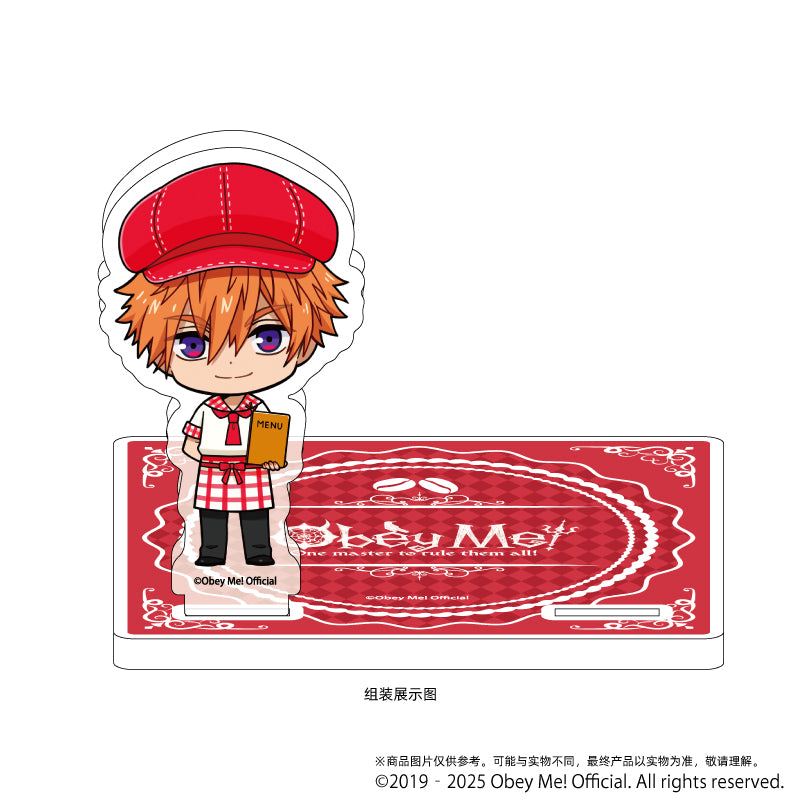 (Goods - Coaster) Acrylic Coaster Stand Obey Me! 08 / Beelzebub Cafe ver. (Chibi Art)