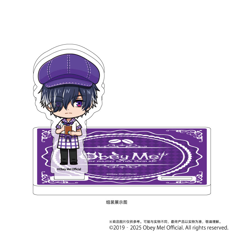 (Goods - Coaster) Acrylic Coaster Stand Obey Me! 09 / Belphegor Cafe ver. (Chibi Art)