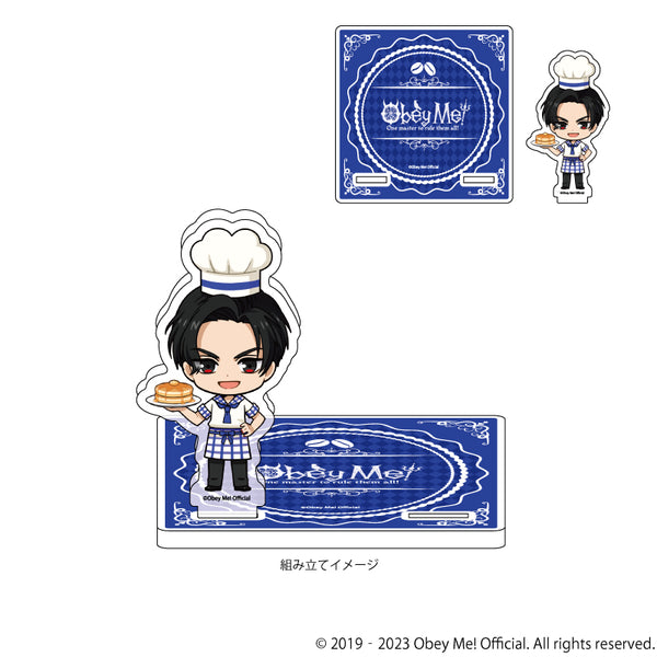 (Goods - Coaster) Acrylic Coaster Stand Obey Me! 03 / Lucifer Cafe ver. (Chibi Art)