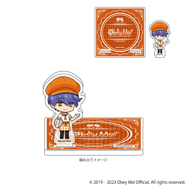 (Goods - Coaster) Acrylic Coaster Stand Obey Me! 05 / Leviathan Cafe ver. (Chibi Art)