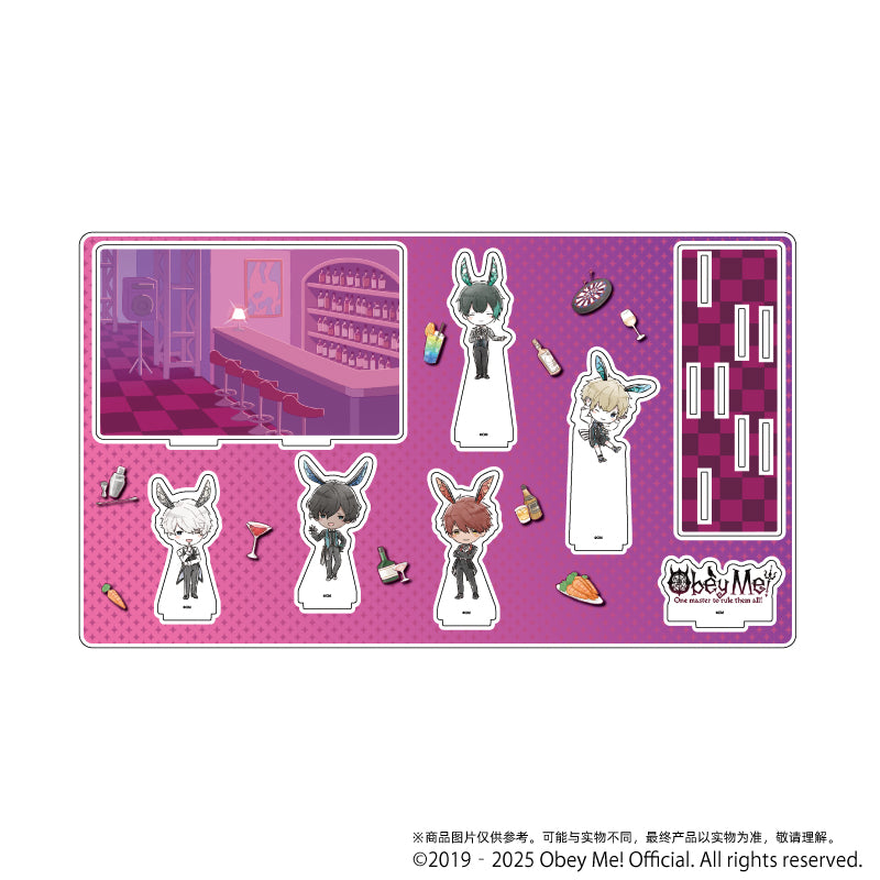 (Goods - Ornament) Obey Me! Premium Acrylic Diorama Plate 03 Ensemble Design B Bunny ver. (GraffArt)