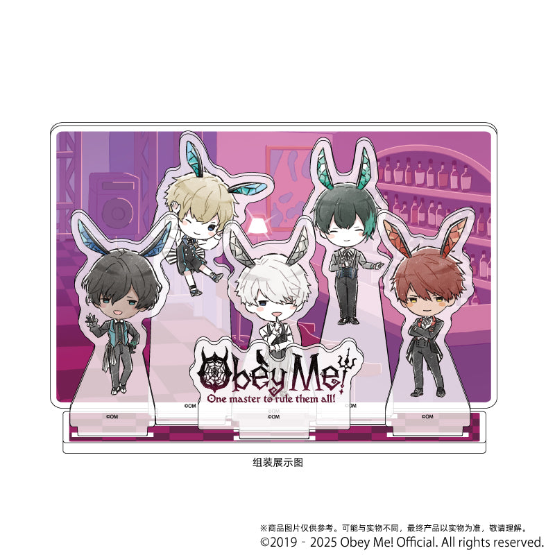 (Goods - Ornament) Obey Me! Premium Acrylic Diorama Plate 03 Ensemble Design B Bunny ver. (GraffArt)