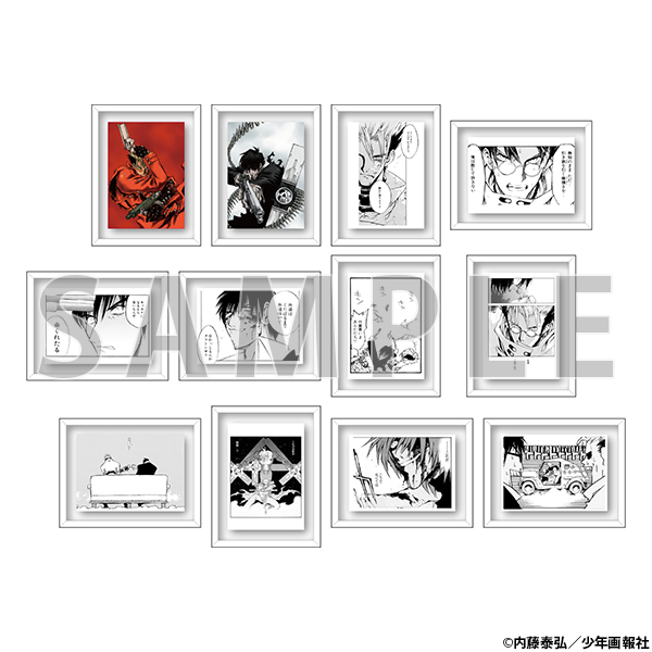 (1BOX=12)(Goods - Magnet) KomaColle Magnet Collection Vol.1 - Black and White (Re-release)[TRIGUN STAMPEDE EXHIBITION Post-Event Sales]