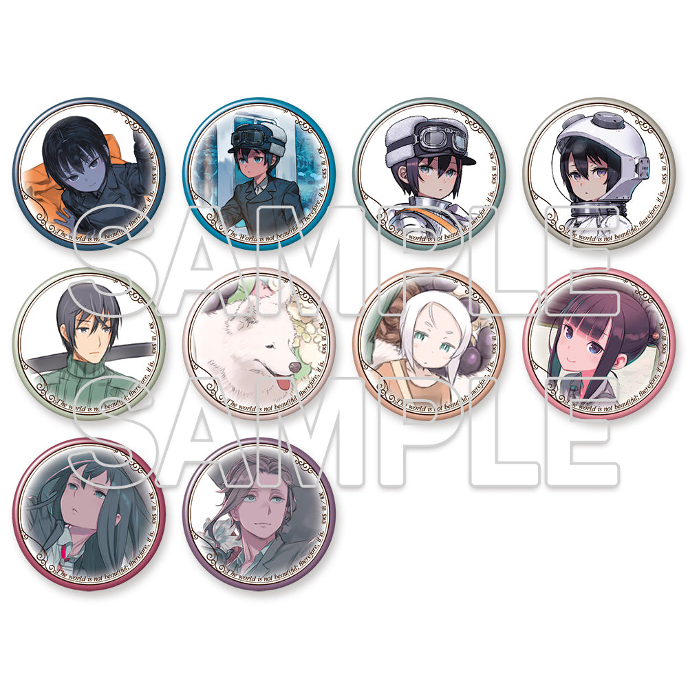 [※Blind](1BOX=3)(Goods - Badge) Kino's Journey -the Beautiful World- 25th Anniversary Tradable Tin Badge A