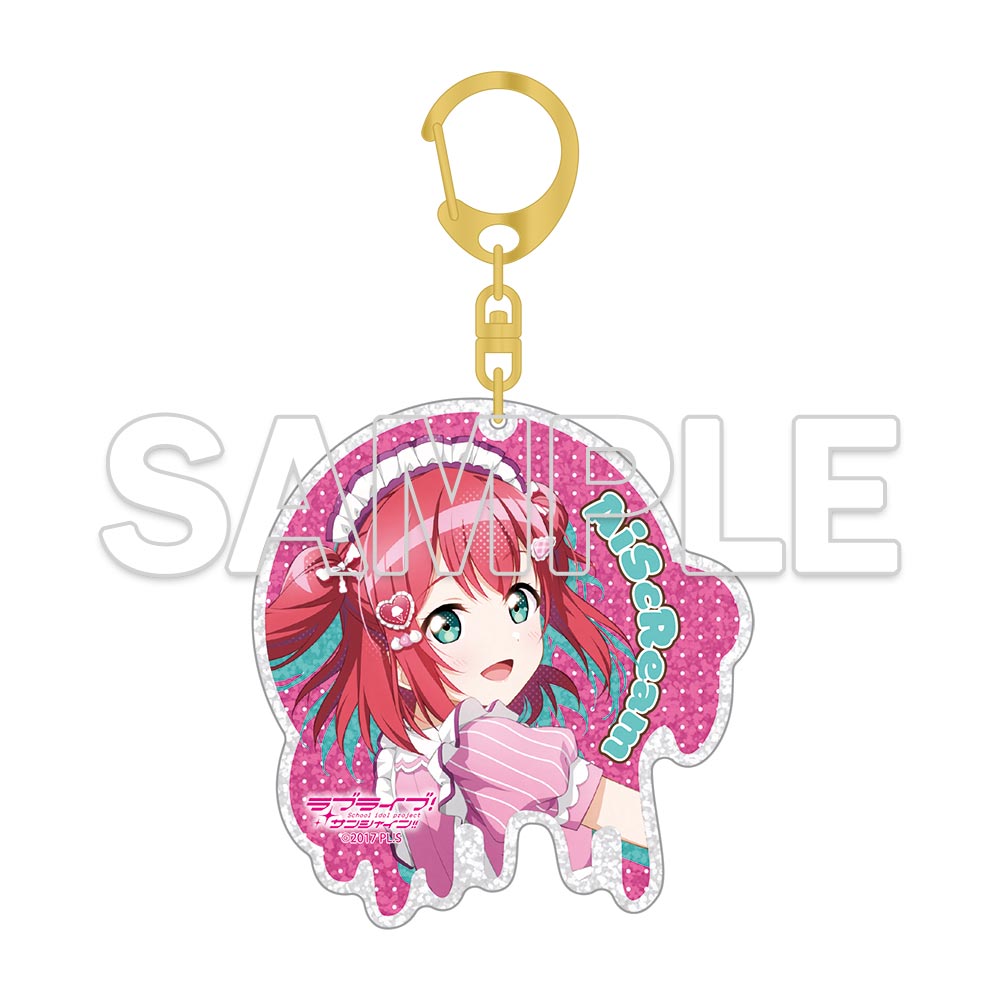 (Goods - Keychain) Love Live! Series AiScReam Glittery Acrylic Keychain - Ruby Kurosawa