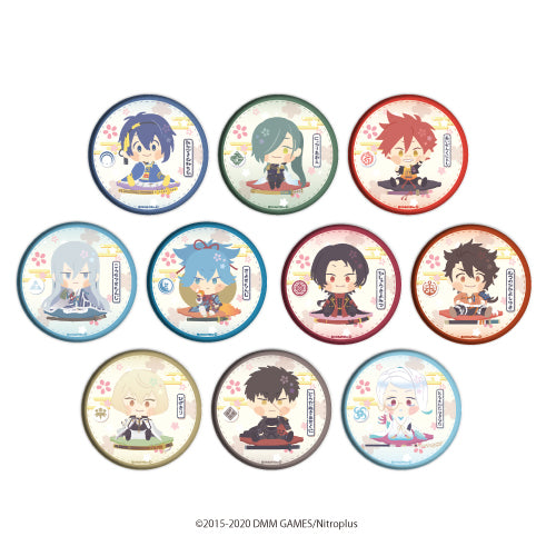 (1BOX=10)(Goods - Badge) Button Badge Wanpaku! Touken Ranbu 01 - Complete BOX (10 Types Total)(Character Art)
