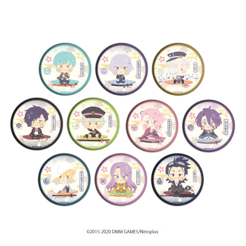 (1BOX=10)(Goods - Badge) Button Badge Wanpaku! Touken Ranbu 02 - Complete BOX (10 Types Total)(Character Art)