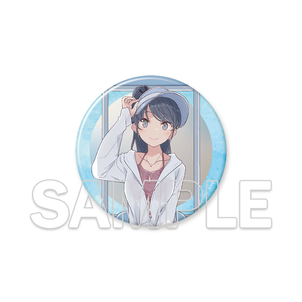(Goods - Badge) Rascal Does Not Dream of a Beach Queen ＋ Big Glimmering Tin Badge - Mai Sakurajima