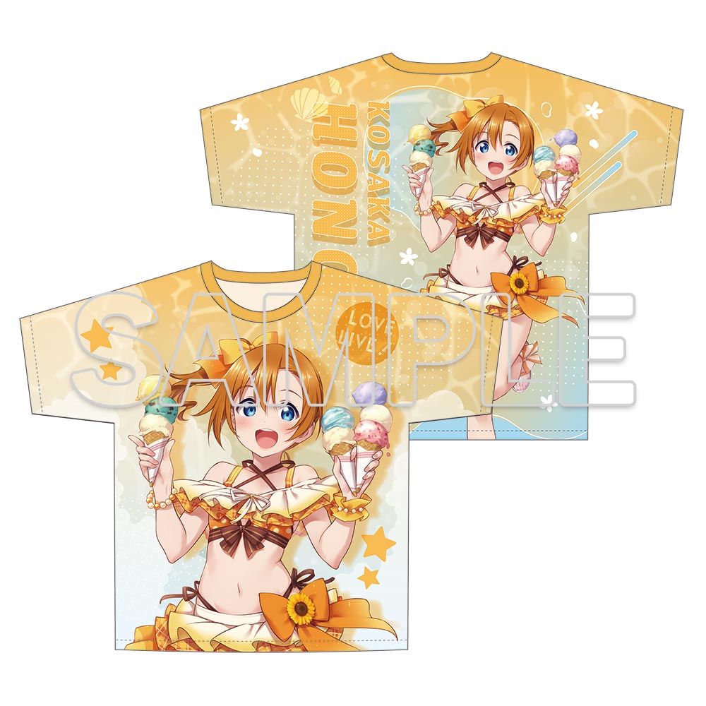 (Goods - Shirt) Love Live! Full Graphic T-shirt Ver. Swimsuit - Honoka Kosaka