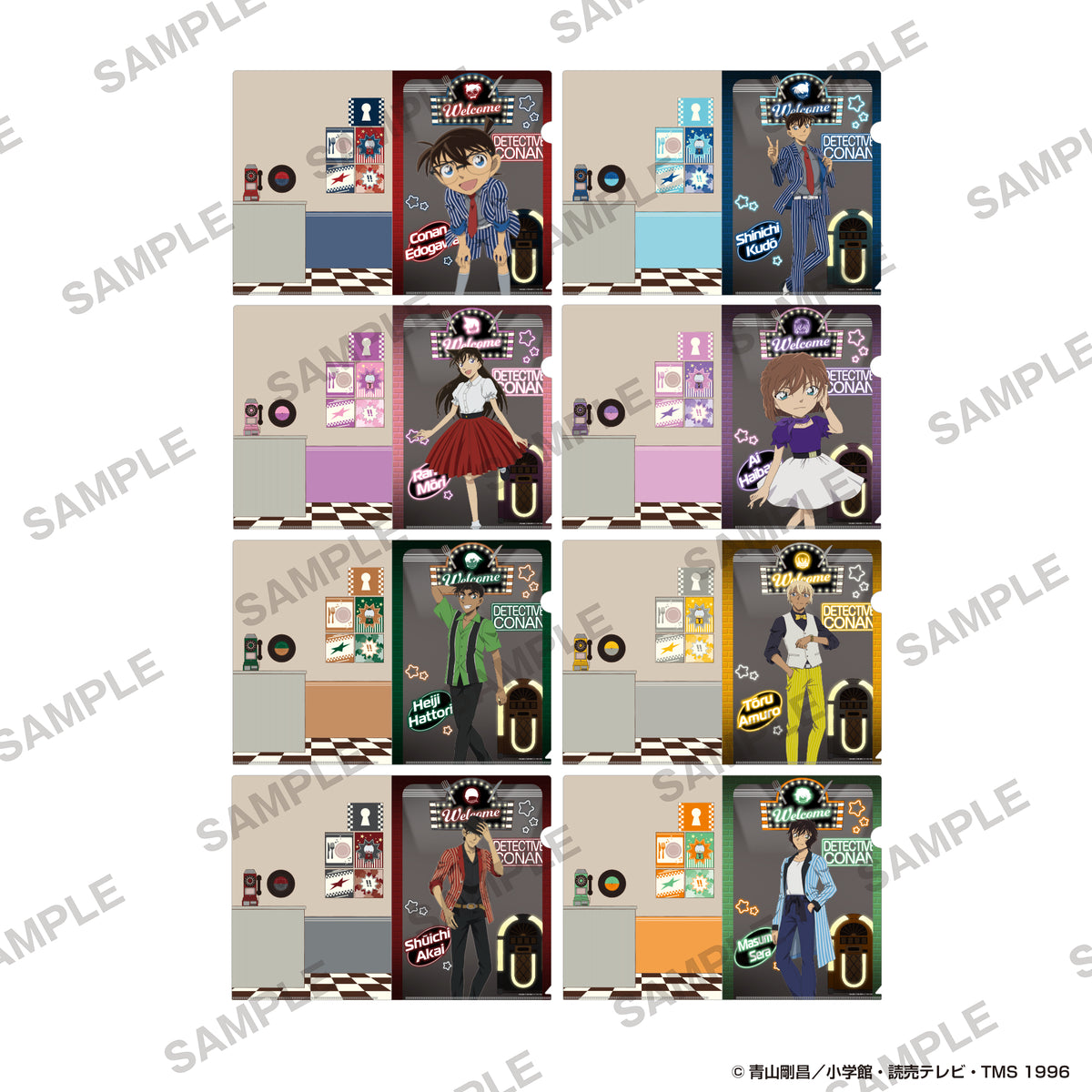 (Goods - Clear File)  Detective Conan Magic Clear File - American Oldies Ver. Masumi Sera