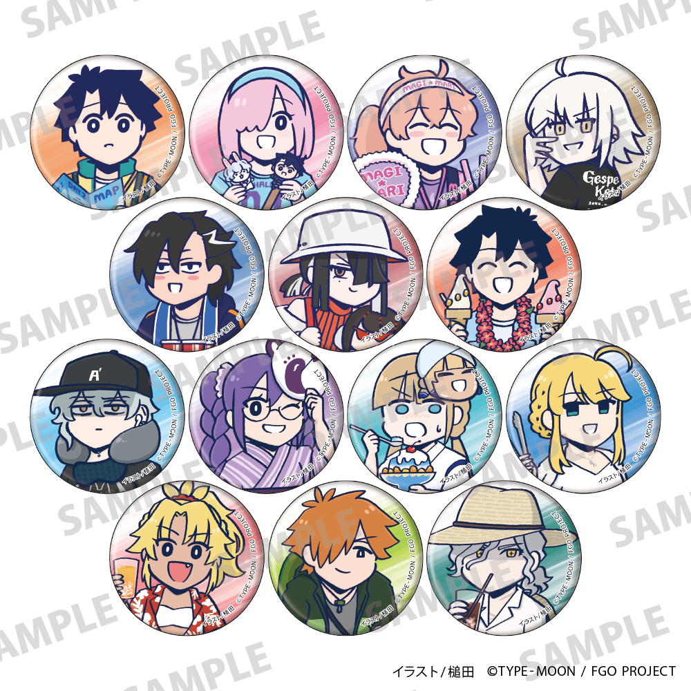(1BOX=14)(Goods - Badge) Fate/Grand Order: Fujimaru Ritsuka Doesn't Get It Tradable Tin Badge PACK