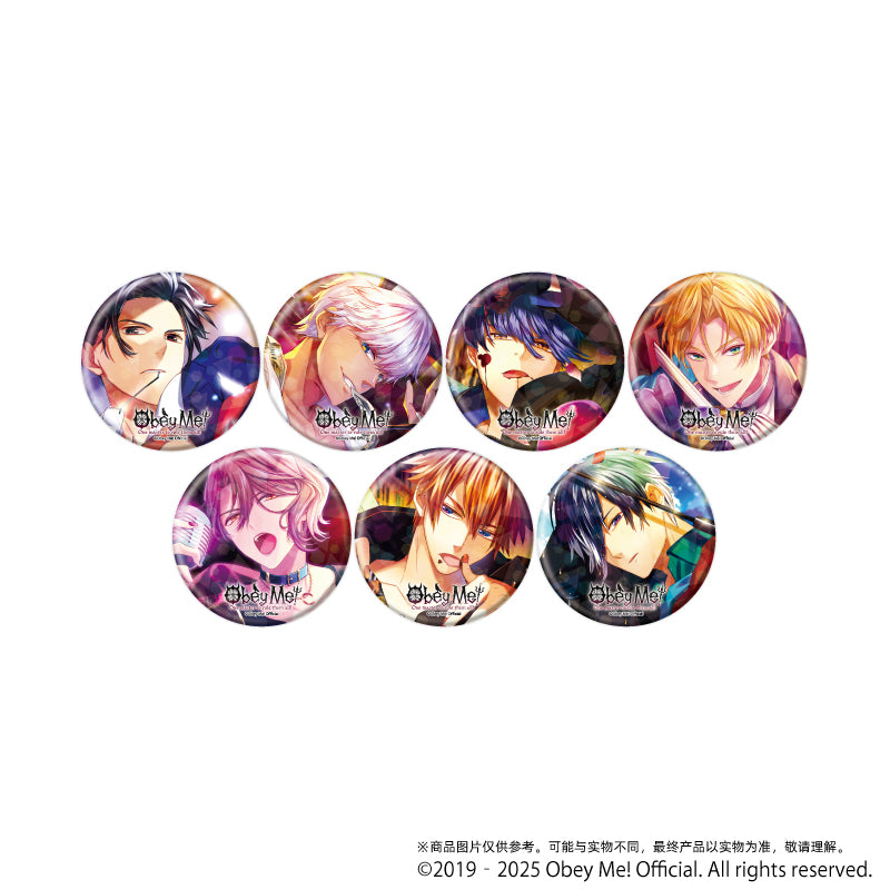 (1BOX=7)(Goods - Badge) Holographic Button Badge (65mm) Obey Me! 02 / Complete BOX (7 Types Total)(Art)