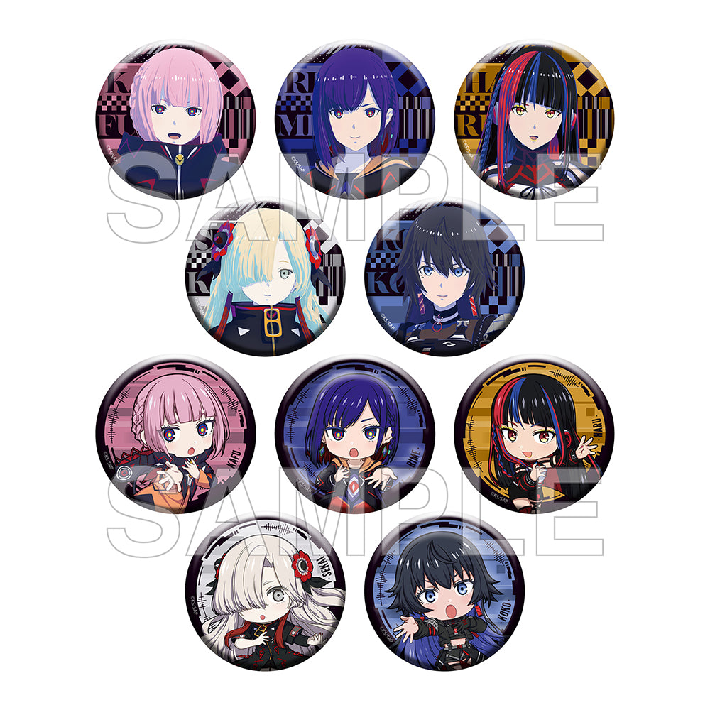 (1BOX=10)(Goods - Badge) KAMITSUBAKI CITY UNDER CONSTRUCTION Tradable Tin Badges Etoripika Ver. PACK