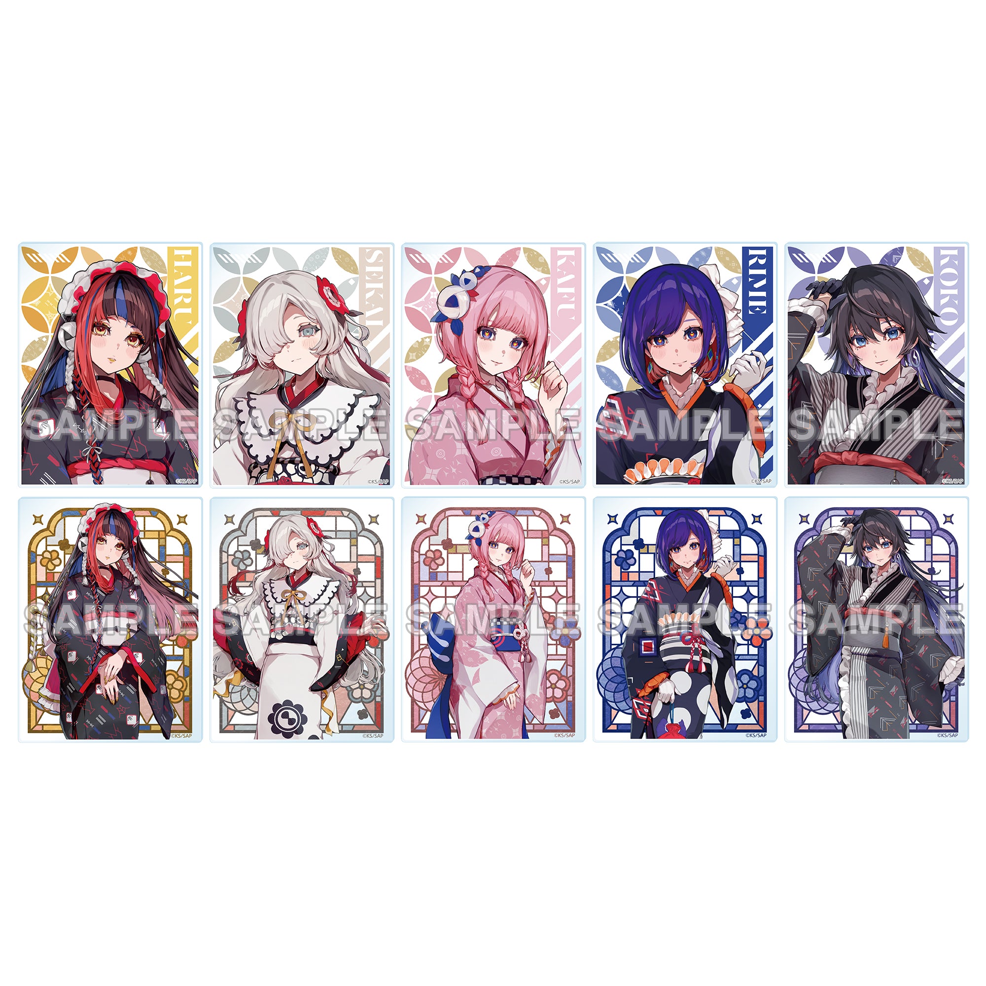 (1BOX=10)(Goods - Card) KAMITSUBAKI CITY UNDER CONSTRUCTION Tradable Acrylic Card Kimono ver. PACK