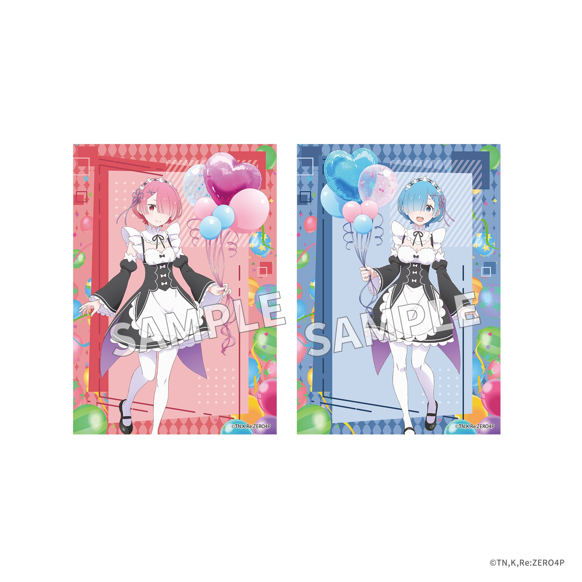 (Goods - Card) Re:ZERO -Starting Life in Another World- Photo Card Set Flower ＆ Balloon ver. - Ram & Rem