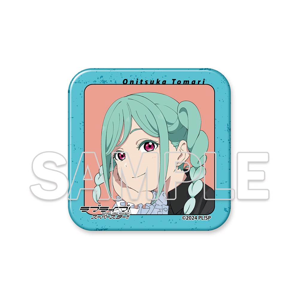 (Goods - Acrylic Stand) Love Live! Superstar!! Square Acrylic Plate & Tin Badge Set ~Behind the ”Aspire”~ - Tomari Onitsuka