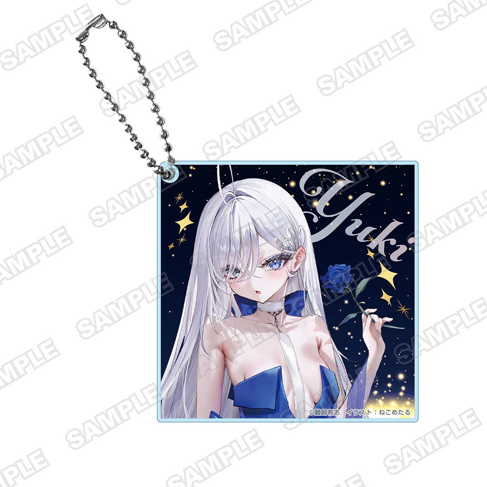 (Goods - Keychain) MF Bunko J Autumn School Festival 2025 Acrylic Block Keychain - Playing Death Games to Put Food on the Table - Yuki