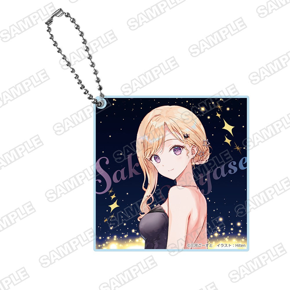 (Goods - Keychain) MF Bunko J Autumn School Festival 2025 Acrylic Block Keychain - Days with My Stepsister - Saki Ayase