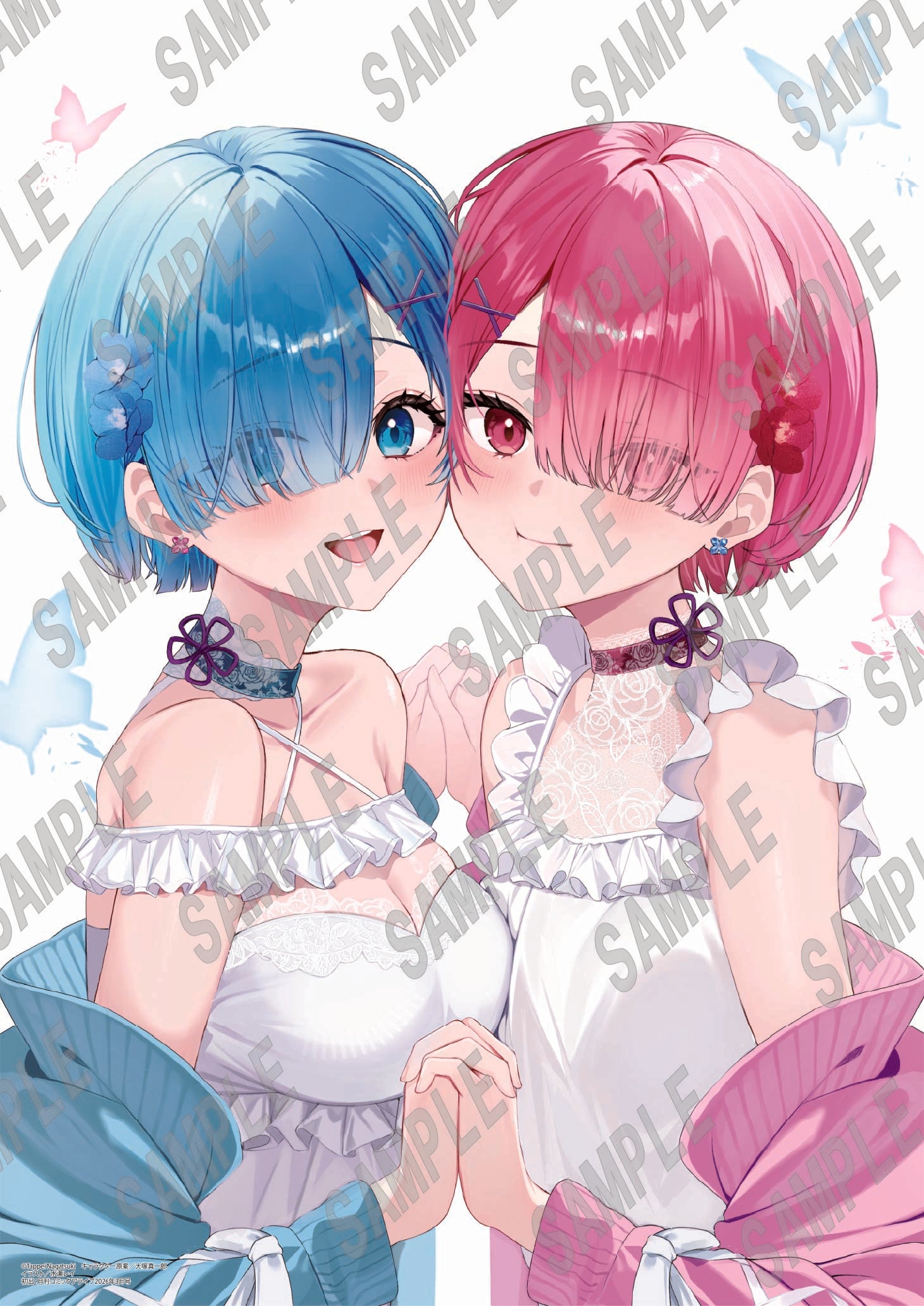 (Goods - Tapestry) Re:ZERO -Starting Life in Another World- B2-sized Tapestry Ram & Rem - Rei Minase (C108)