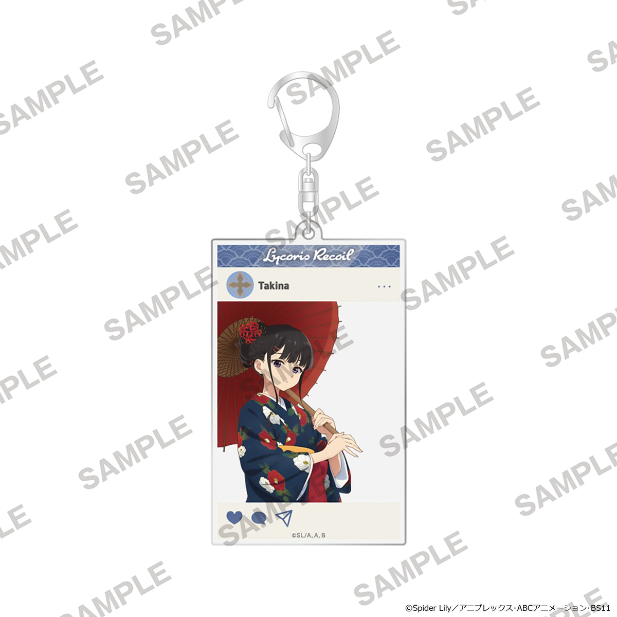 (Goods - Keychain) Lycoris Recoil TV Anime Series Acrylic Keychain in Social Media Style Japanese-Modern Style Ver. - Takina Inoue (Newly Drawn Illustration)