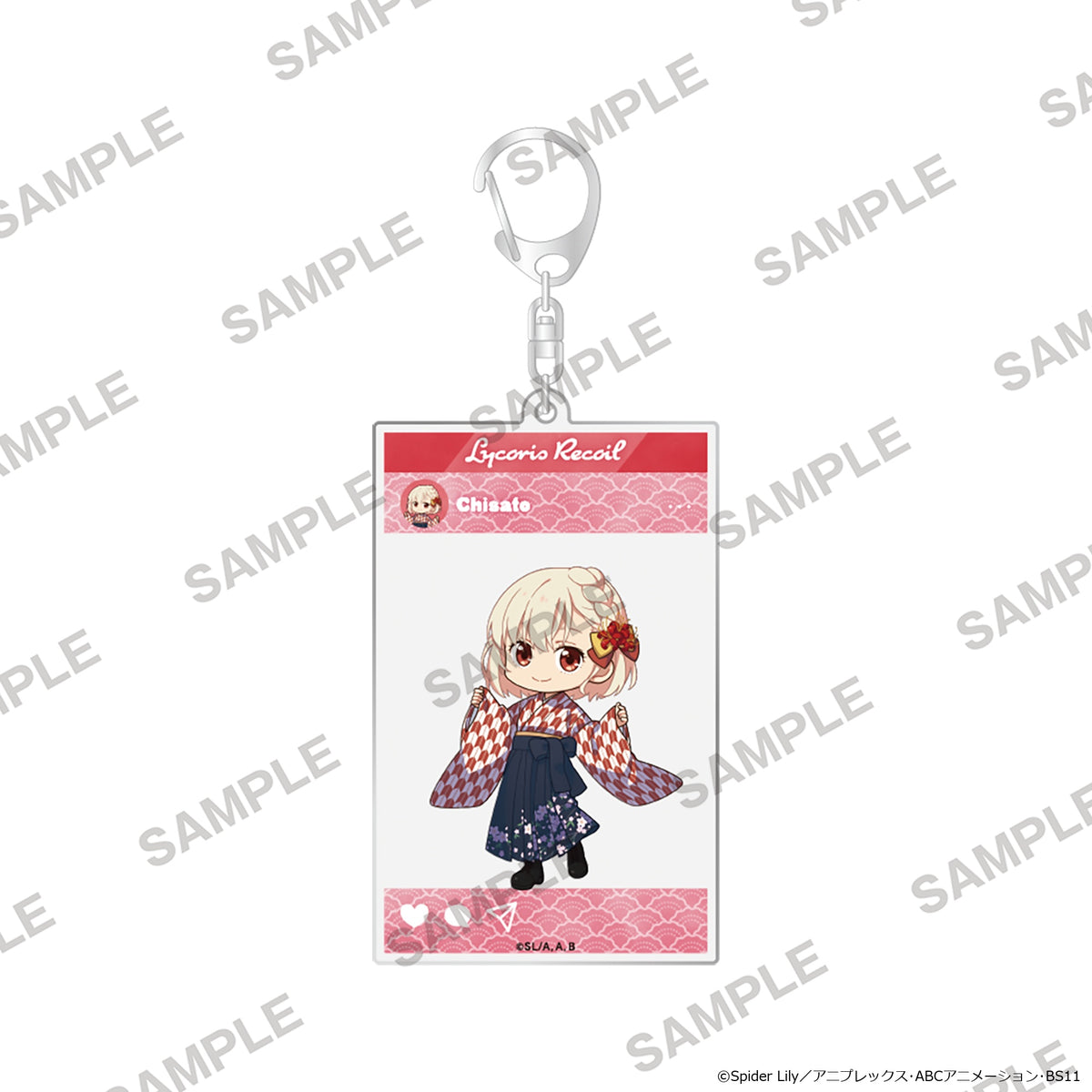 (Goods - Keychain) Lycoris Recoil TV Anime Series Acrylic Keychain in Social Media Style Japanese-Modern Style Ver. - Chisato Nishikigi (Mini Character)