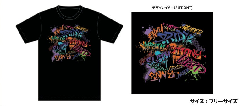 (Goods - Shirt) Obey Me! Deadly Sins Graffiti Art T-Shirt [SHIBUYA109 Pop Up Store Merch]