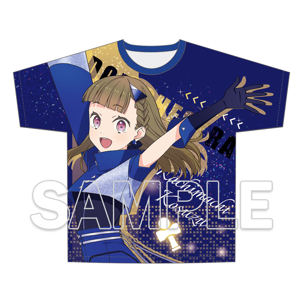 (Goods - Shirt) Love Live! Hasunosora Jogakuin School Idol Club Full Graphic T-shirt ver. TRI TRI UNITY!!! - Kosuzu Kachimachi