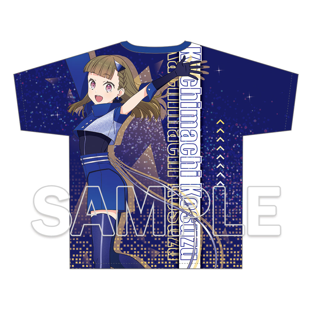 (Goods - Shirt) Love Live! Hasunosora Jogakuin School Idol Club Full Graphic T-shirt ver. TRI TRI UNITY!!! - Kosuzu Kachimachi