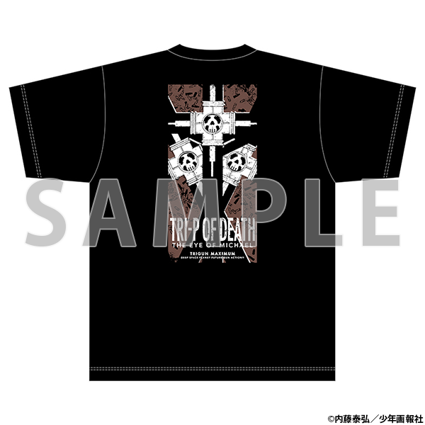(Goods - Shirt) T-Shirt TRI-P OF DEATH (Re-release)[TRIGUN STAMPEDE EXHIBITION Post-Event Sales]