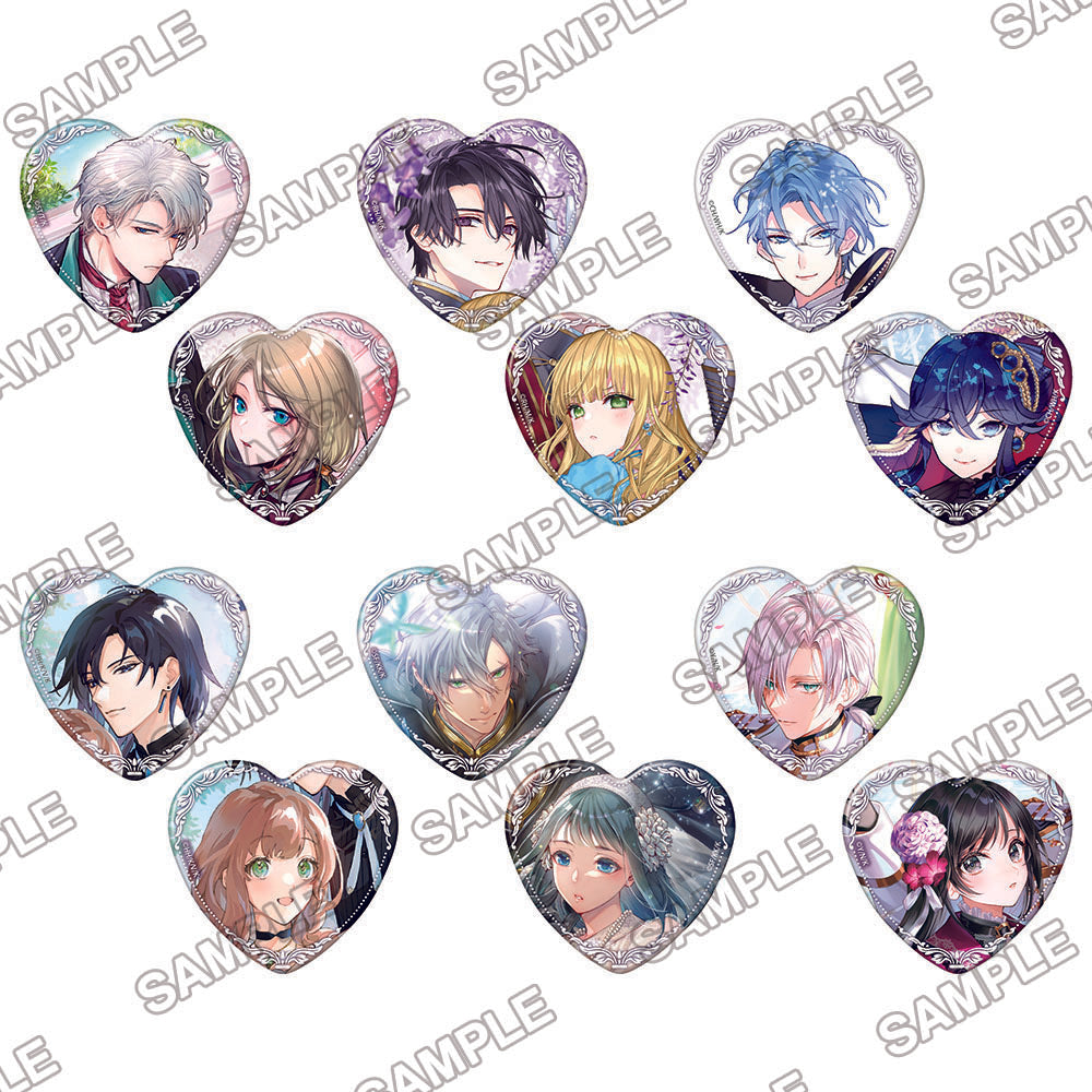 [※Blind](1BOX=3)(Goods - Badge) Kadokawa Beans Bunko 24th Anniversary Celebration Tradable Heart-shaped Tin Badge