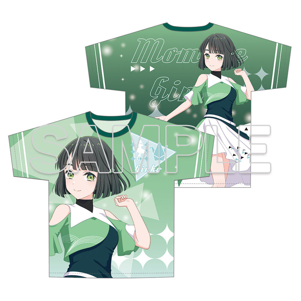 (Goods - Shirt) Love Live! Hasunosora Jogakuin School Idol Club Full Graphic T-shirt Ver. Emerald Dance - Ginko Momose