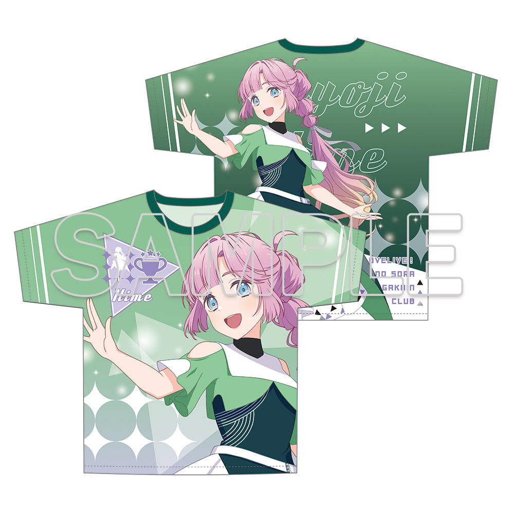(Goods - Shirt) Love Live! Hasunosora Jogakuin School Idol Club Full Graphic T-shirt Ver. Emerald Dance - Hime Anyoji