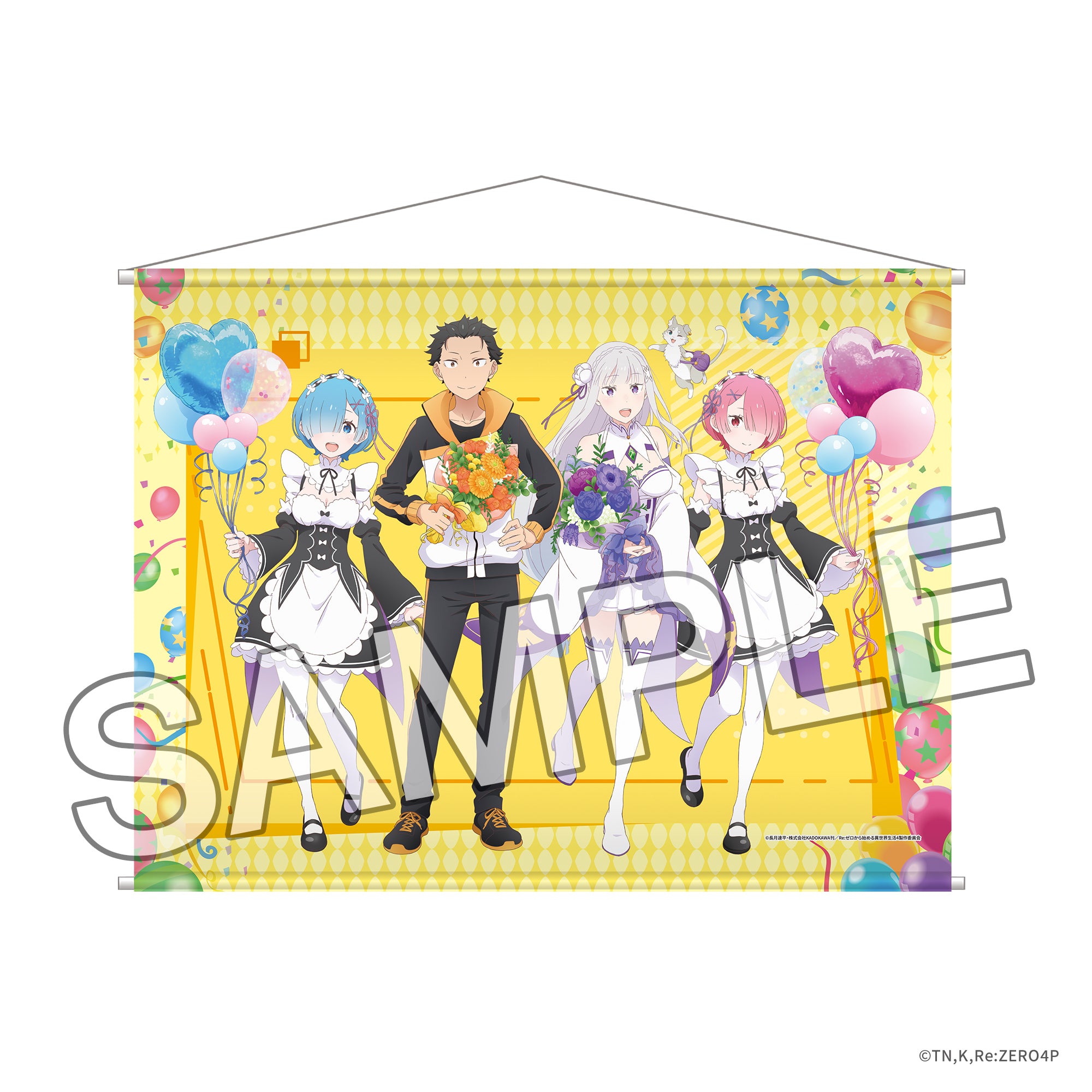 (Goods - Tapestry) Re:ZERO -Starting Life in Another World- B2-sized Tapestry Flower ＆ Balloon ver.
