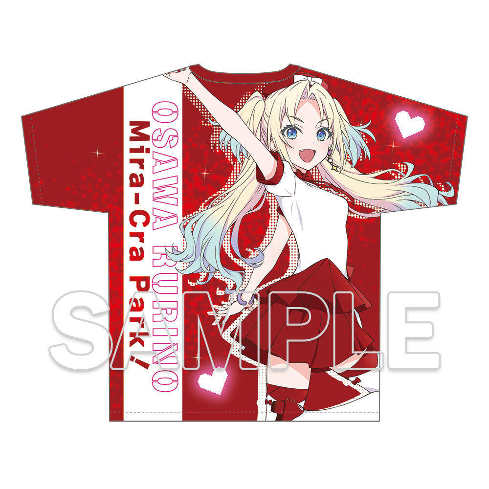 (Goods - Shirt) Love Live! Hasunosora Jogakuin School Idol Club Full Graphic T-shirt ver. TRI TRI UNITY!!! - Rurino Osawa