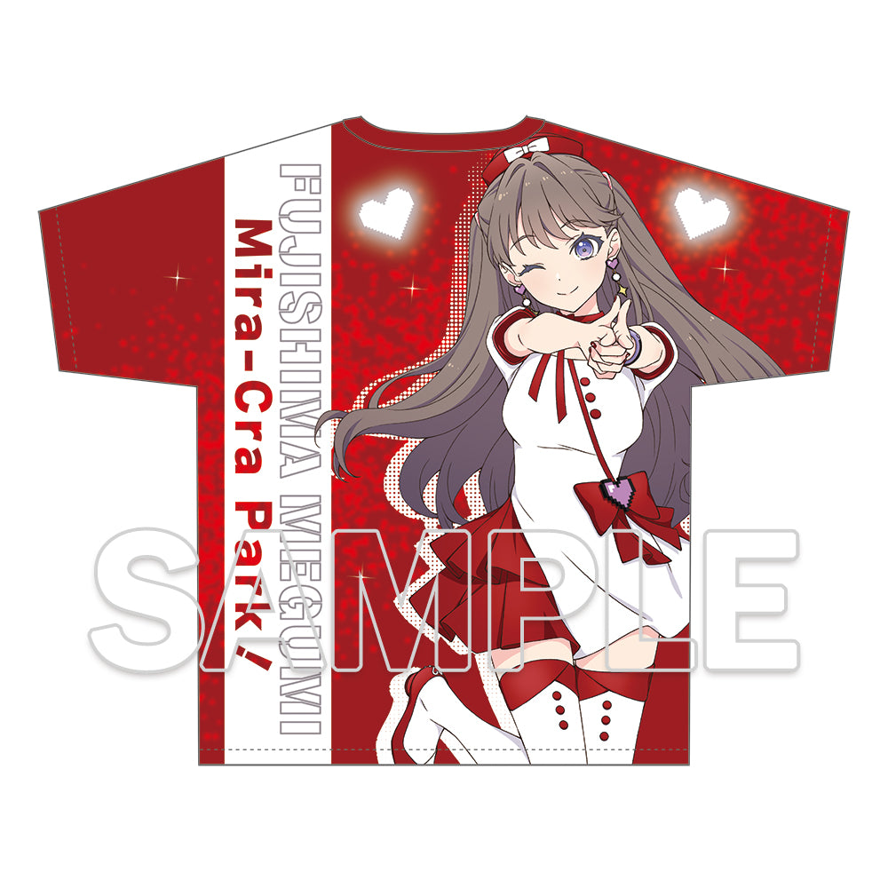 (Goods - Shirt) Love Live! Hasunosora Jogakuin School Idol Club Full Graphic T-shirt ver. TRI TRI UNITY!!! - Megumi Fujishima